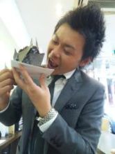 誕生日にお客様から頂いたケーキ!